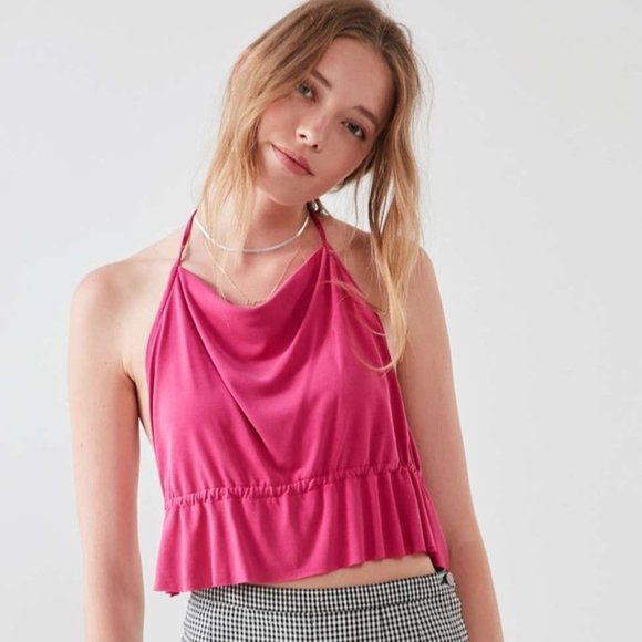 Urban Outfitters Tops - Ecote Luella Halter Babydoll Tank Top